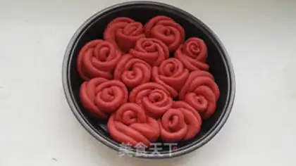 Make Red rose bread step 15