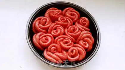 Make Red rose bread step 16