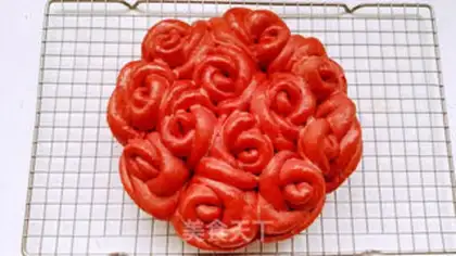 Make Red rose bread step 19