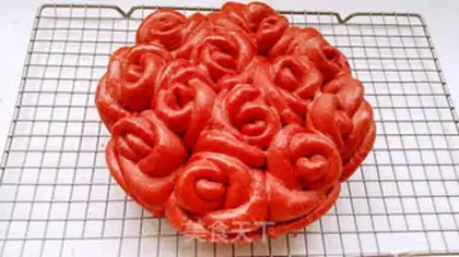 Make Red rose bread step 20