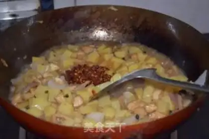 Make Potato chicken step 7