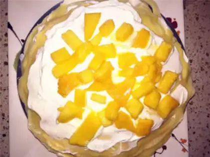 Make Mango lasagna cake step 15