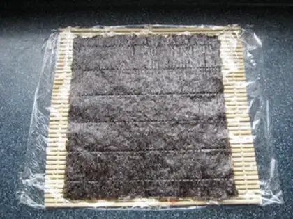 Make Butter and ham sushi step 6