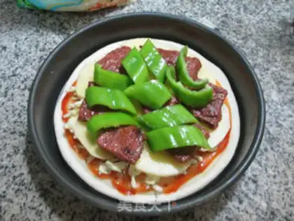 Make Pizza pepper potato steak step 5