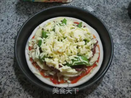 Make Pizza pepper potato steak step 6