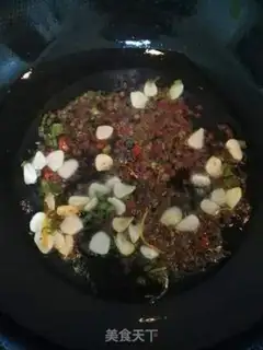 Make Spicy chicken silk step 4