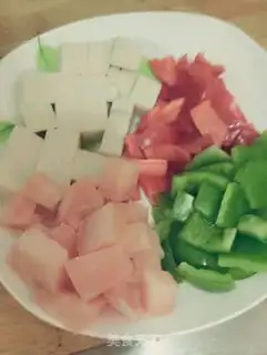 Make Pepper tofu chicken step 1