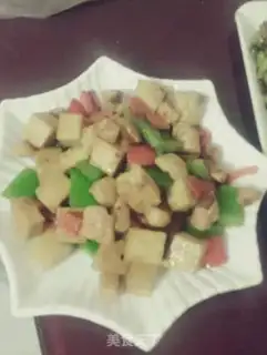 Make Pepper tofu chicken step 7