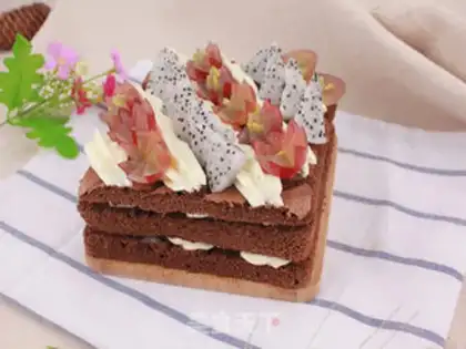 Make Chocolate naked cake step 17