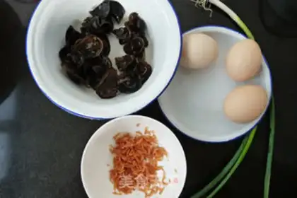 Make Wood shrimp, rice eggs step 0