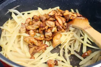 Make Spicy potato chicken step 8