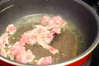 Make Beef egg fried rice step 5