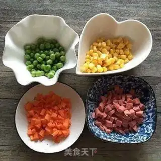 Make Five-coloured rice eggs step 1