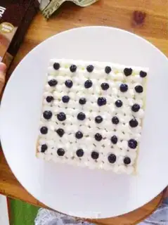Make Blueberry cream cake step 17