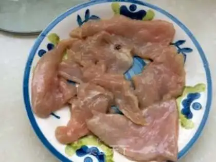 Make Chicken groceries with dried rice powder step 8
