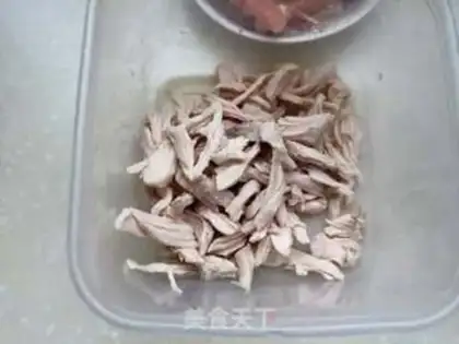 Make Chicken groceries with dried rice powder step 21