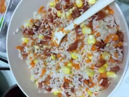 Make The rice eggs step 2