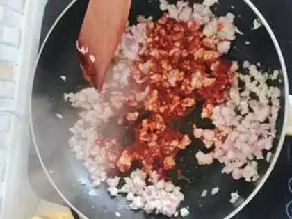Make ♪ Swinging the winter noodles ♪ step 2
