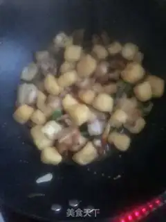 Make The tofu fried the meat step 3