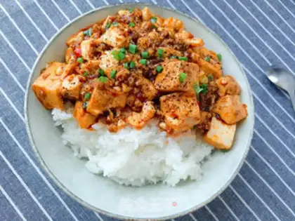 Make Spicy tofu for cooking step 4