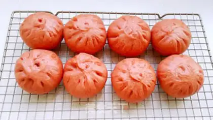 Make Red velvet buns step 13