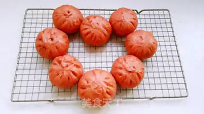 Make Red velvet buns step 14