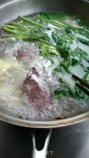 Make Duck blood fan soup step 12