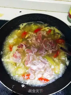 Make Sour soup, fat cow step 5