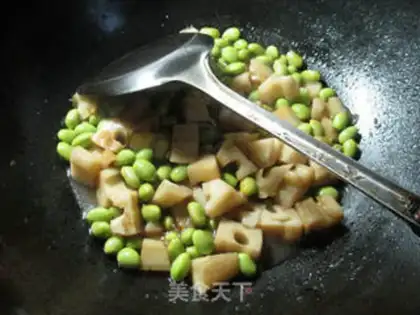Make Bean-cooked lily step 7