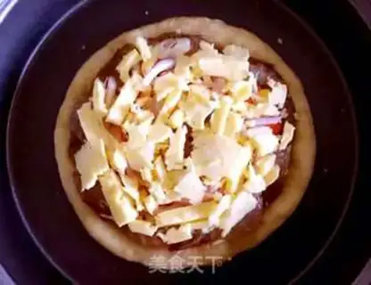 Make Pizza in shrimp step 4
