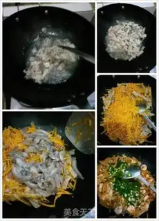Make Meatloaf shrimp fried rice step 1