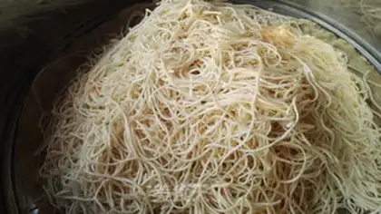 Make Bean horned noodles step 2