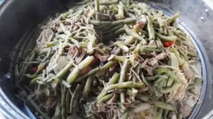 Make Bean horned noodles step 11