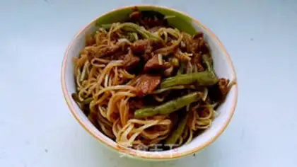 Make Bean horned noodles step 12