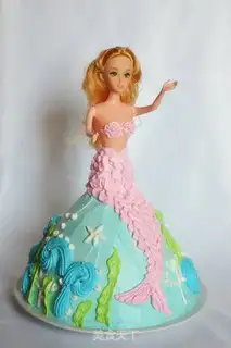 Make Mermaid cake step 22
