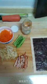 Make Chishima chicken sushi step 6