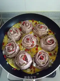 Make Potato roses holding eggs and dumplings step 21