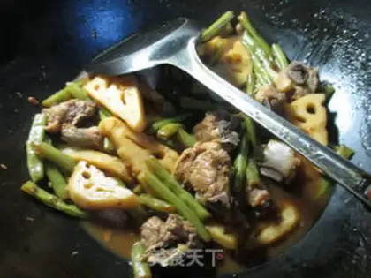 Make Bean Lotus cooks ribs step 8