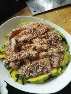 Make Pumpkin powdered meat step 5
