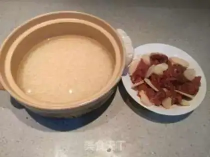 Make Horseshoe beef rice rice step 1