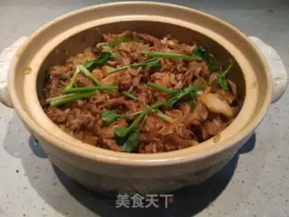 Make Horseshoe beef rice rice step 6