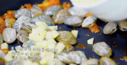 Make Western clams and silk melons step 2