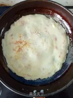Make Rounded ham eggcake step 4
