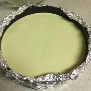 Make Japanese green tea cheesecake step 9