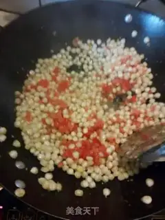 Make Pepper tomato fried corn step 6