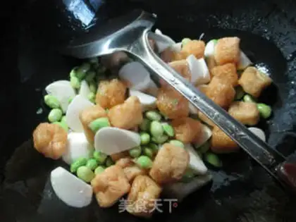 Make Soybeans boil tofu step 2