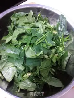Make Spinach with rainbows step 0