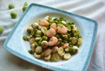 Make Lotus peas and shrimp step 8
