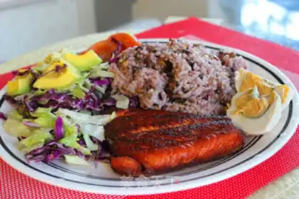 Make Salads and fragrance salmon step 14