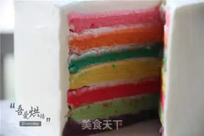 Make Rainbow cake step 8